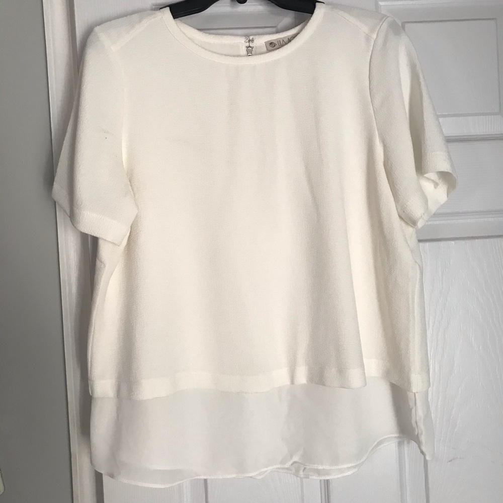 white layered shirt